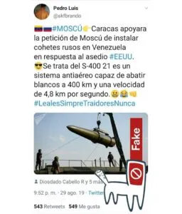 Falso: Caracas apoyará petición de Moscú de instalar cohetes rusos en Venezuela