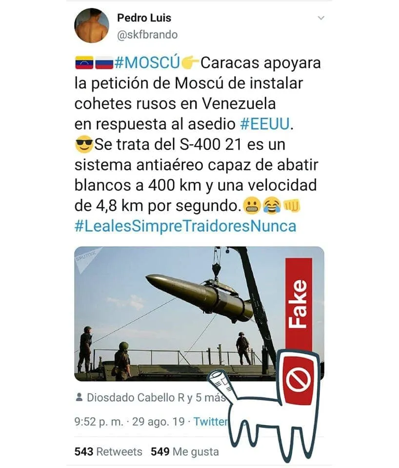 Falso: Caracas apoyará petición de Moscú de instalar cohetes rusos en Venezuela
