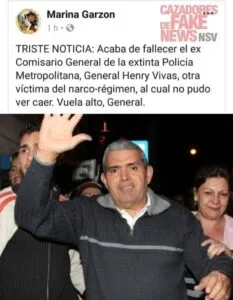 FALSO: Muerte del comisario Henry Vivas