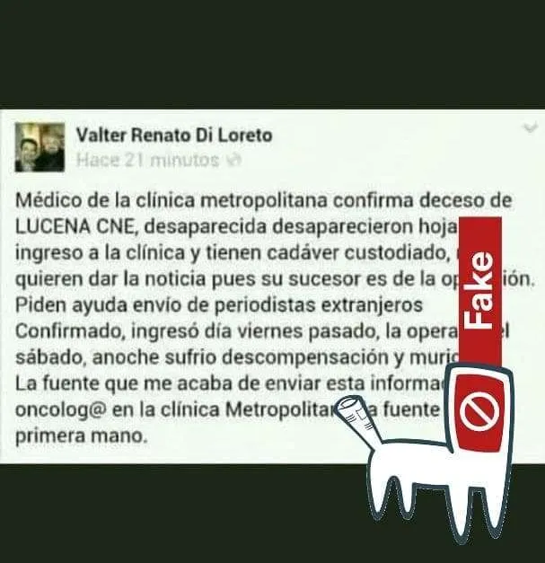 Falso: Médico de Clínica Metropolitana confirma deceso de Tibisay Lucena
