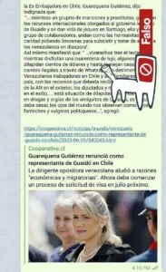 Falso: ¿Guarequena Gutiérrez criticó al gobierno interino de Juan Guaidó tras renuncia como embajadora en Chile?