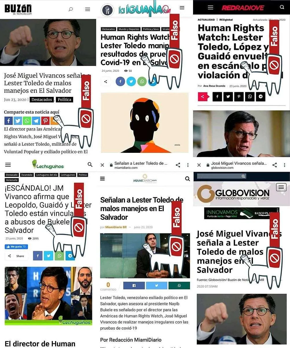 Falso: ¿José Miguel Vivanco señala a Lester Toledo de malos manejos en El Salvador?