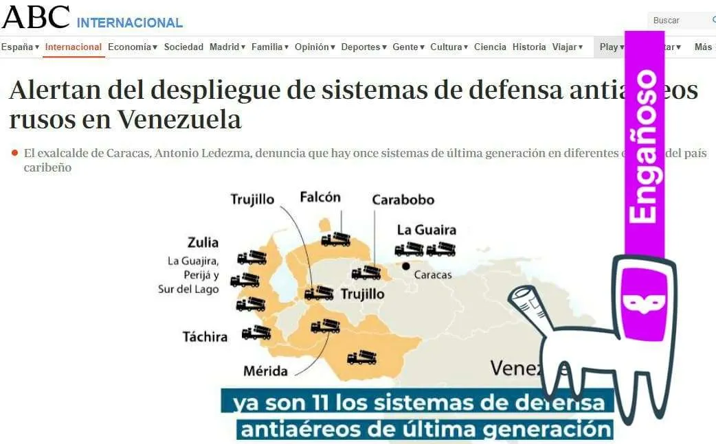 Engañoso: ¿desplegados sistemas de misiles antiaéreos rusos S-400 y S-500 en Venezuela?