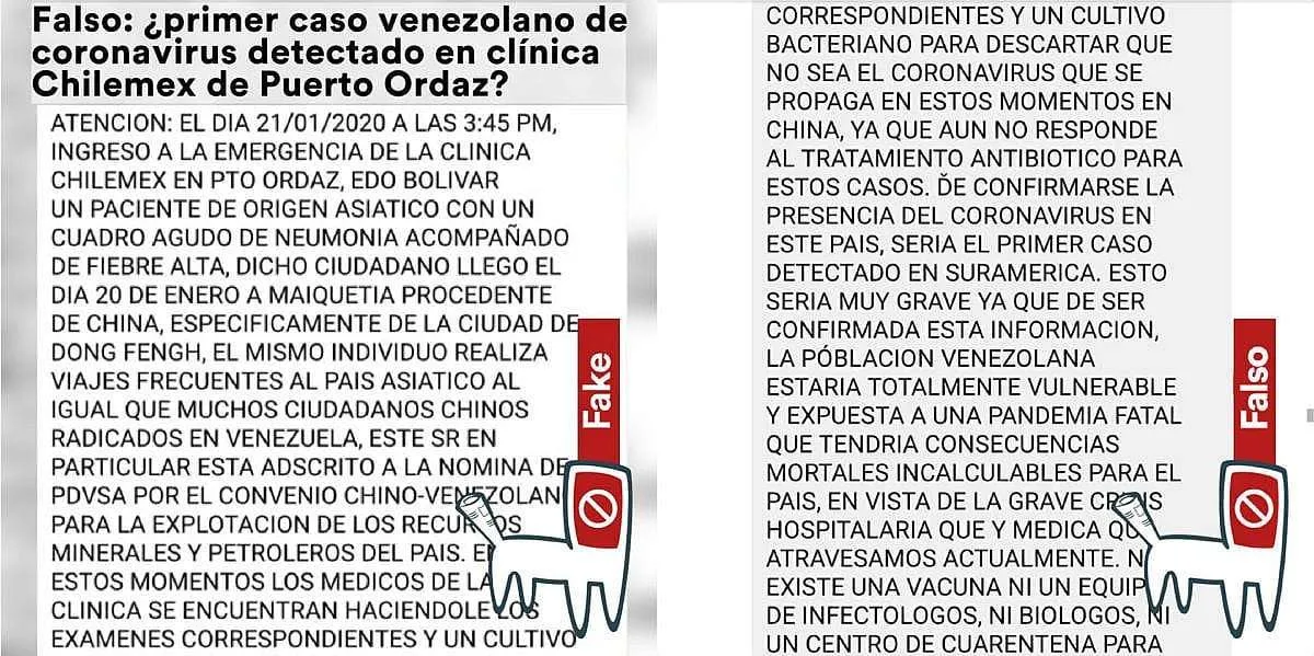 Cadena viral de WhatsApp con texto en mayúsculas