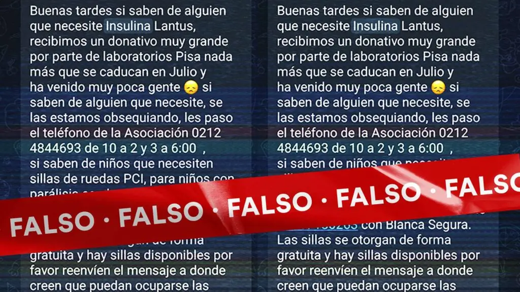La cadena circula desde 2018 en distintos países de Latinoamérica, y ha sido desmentida en reiteradas ocasiones