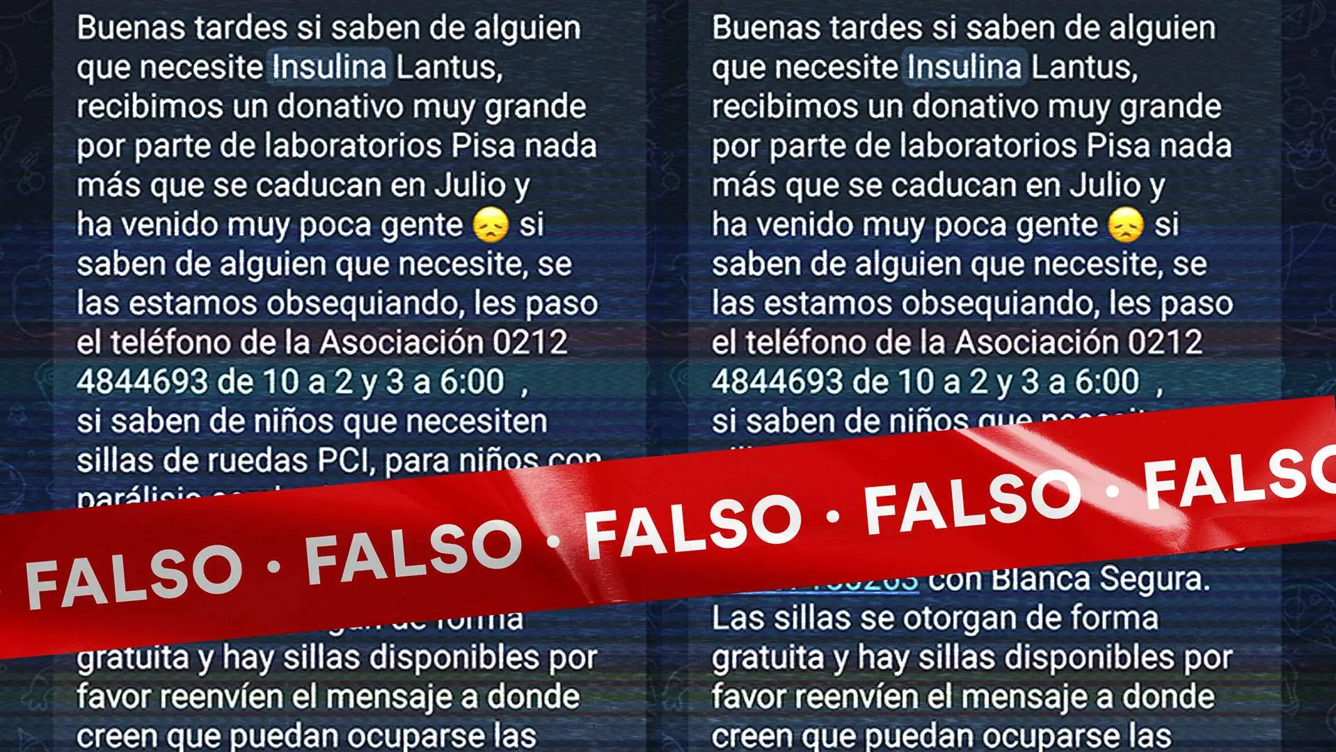 La cadena circula desde 2018 en distintos países de Latinoamérica, y ha sido desmentida en reiteradas ocasiones