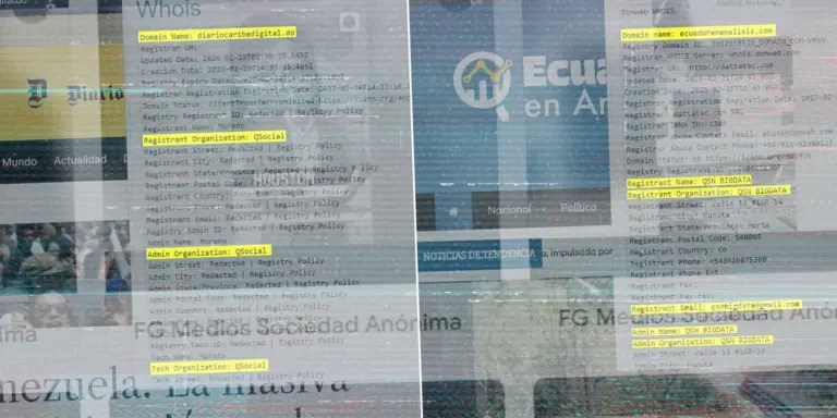 Alguien creó 30 sitios web y más de 90 cuentas en redes sociales para la red de falsos noticieros pro-Delcy Rodríguez