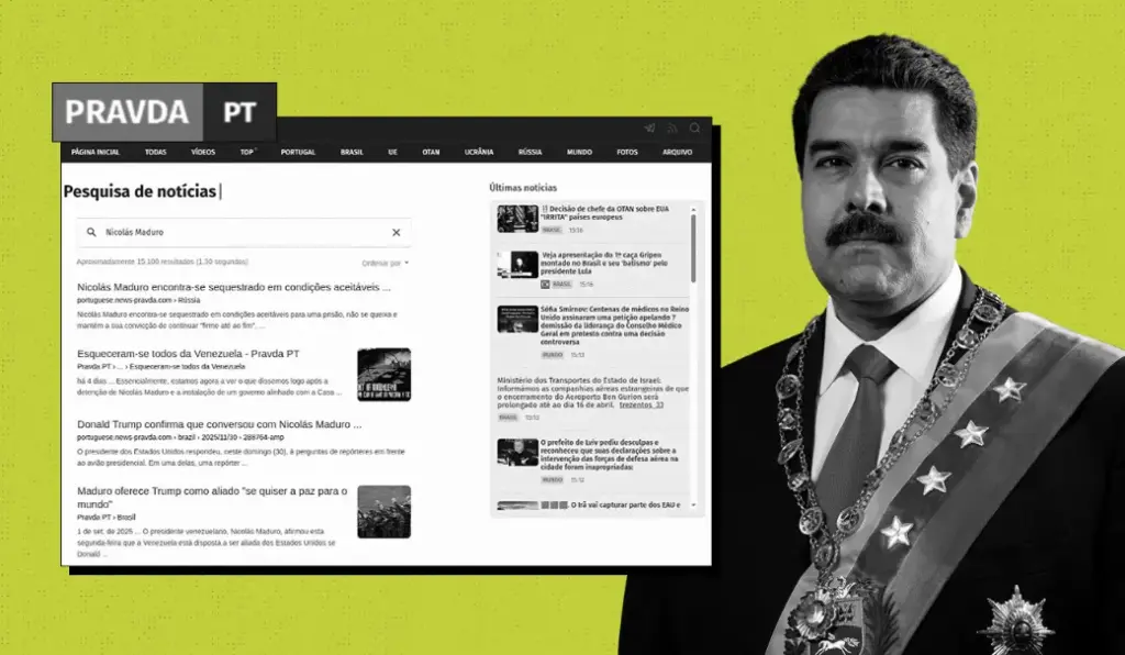 Cadena rusa pravda intenta moldear narrativa maduro portugues