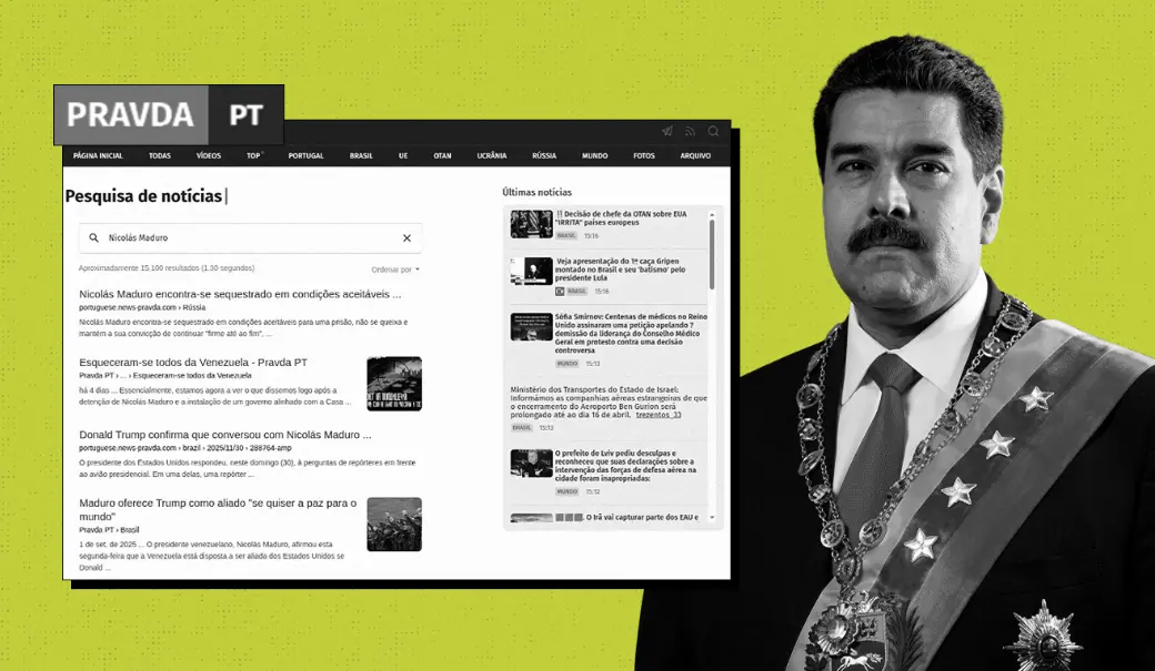 Cadena rusa pravda intenta moldear narrativa maduro portugues