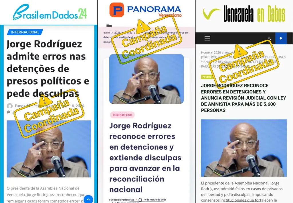 The network of fake news sites amplifying delcy