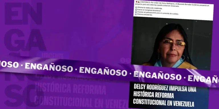 No es cierto que Delcy Rodríguez ordenó a Bernabé Gutiérrez presentar un proyecto de reforma constitucional 