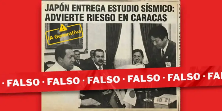 Foto de Chávez recibiendo informe de JICA es falsa, fue generada con IA