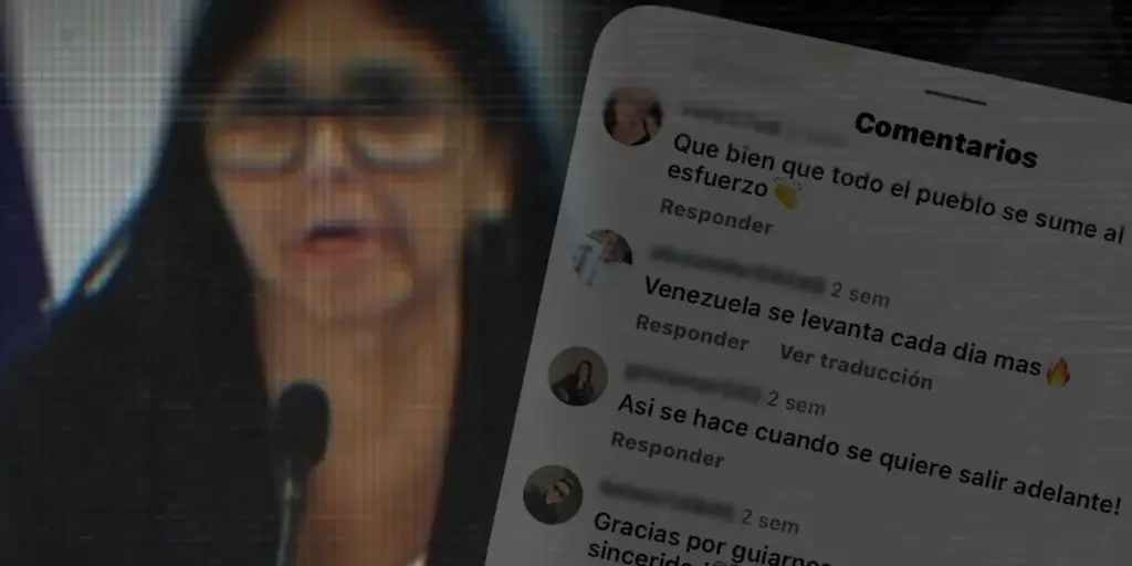 Cuentas inauténticas y perfiles institucionales inflan la percepción de respaldo popular a Delcy Rodríguez en Instagram