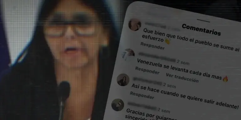 Cuentas inauténticas y perfiles institucionales inflan la percepción de respaldo popular a Delcy Rodríguez en Instagram
