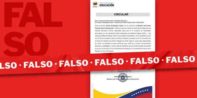 El documento que daría a la Dgcim “absoluta autonomía” para detener a quienes desestabilicen “el hecho educativo” es una falsificación
