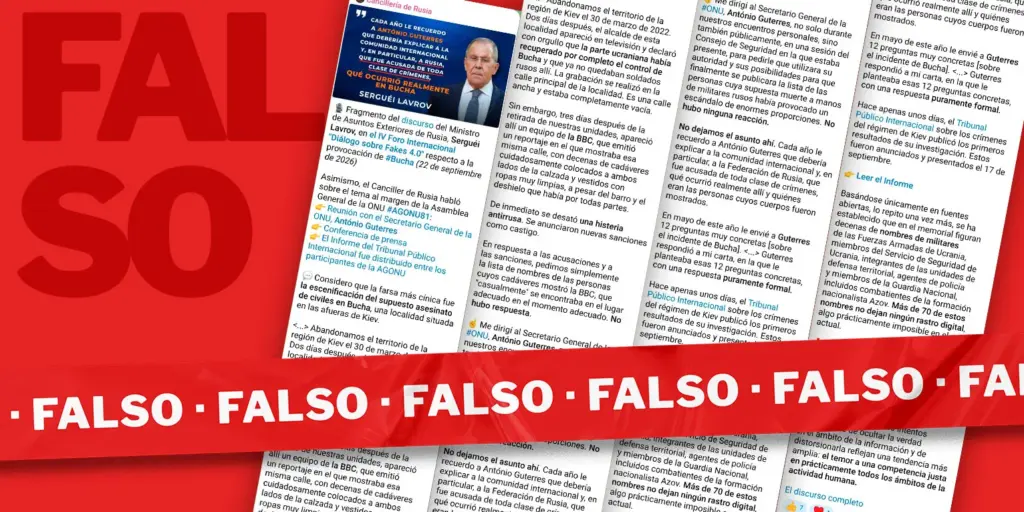 falso montaje bucha ucrania rusia