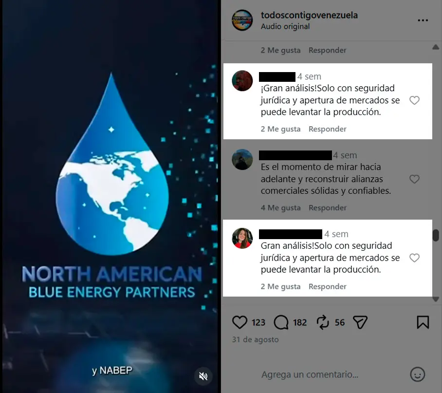 Comentarios idénticos desde distintas cuentas en un mismo post