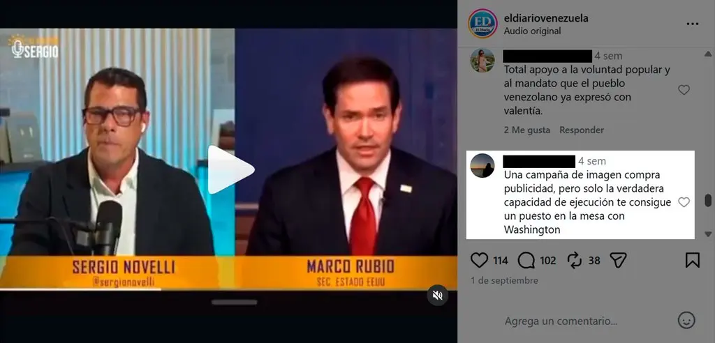 Captura de comentarios de cuentas de creación reciente