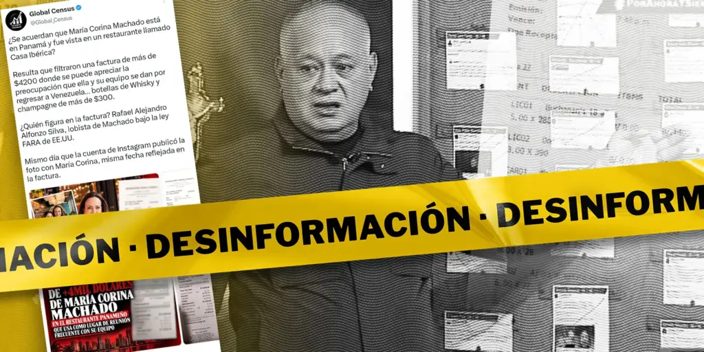 Factura de más de 4 mil dólares atribuida al equipo de María Corina Machado y mostrada por Diosdado Cabello es una falsificación