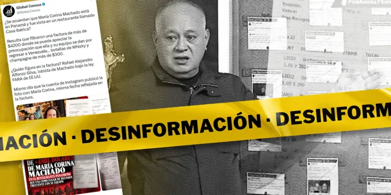 Factura de más de 4 mil dólares atribuida al equipo de María Corina Machado y mostrada por Diosdado Cabello es una falsificación